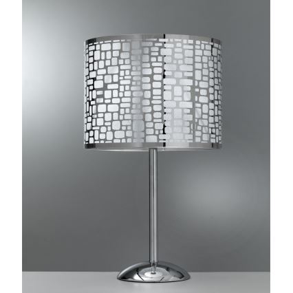 ONLI - Lampa stołowa BRUCE 1xE27/15W/230V 52 cm matowy chrom