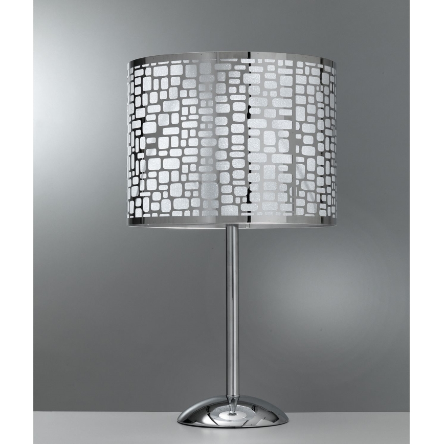 ONLI - Lampa stołowa BRUCE 1xE27/15W/230V 52 cm matowy chrom