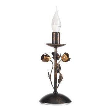 ONLI - Lampa stołowa CAROLINA 1xE14/6W/230V 40 cm brązowa