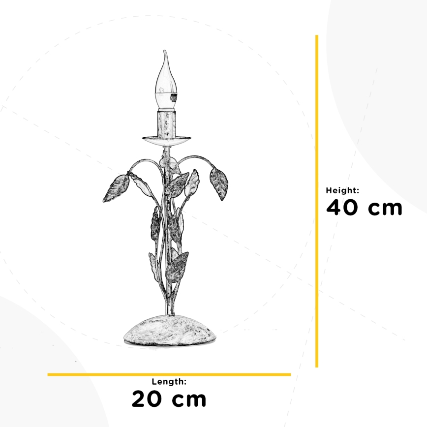 ONLI - Lampa stołowa COLLANA 1xE14/6W/230V 40 cm biała