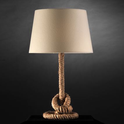 ONLI - Lampa stołowa CORDA 1xE27/22W/230V 50 cm beżowa