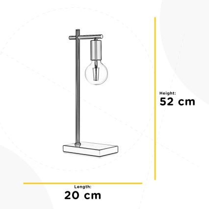 ONLI - Lampa stołowa CROSS 1xE27/22W/230V 52 cm