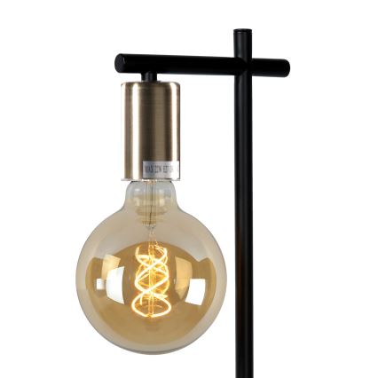ONLI - Lampa stołowa CROSS 1xE27/22W/230V czarny/mosiądz