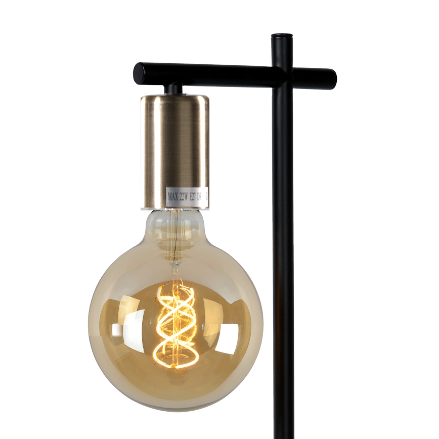 ONLI - Lampa stołowa CROSS 1xE27/22W/230V czarny/mosiądz