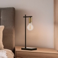 ONLI - Lampa stołowa CROSS 1xE27/22W/230V czarny/mosiądz