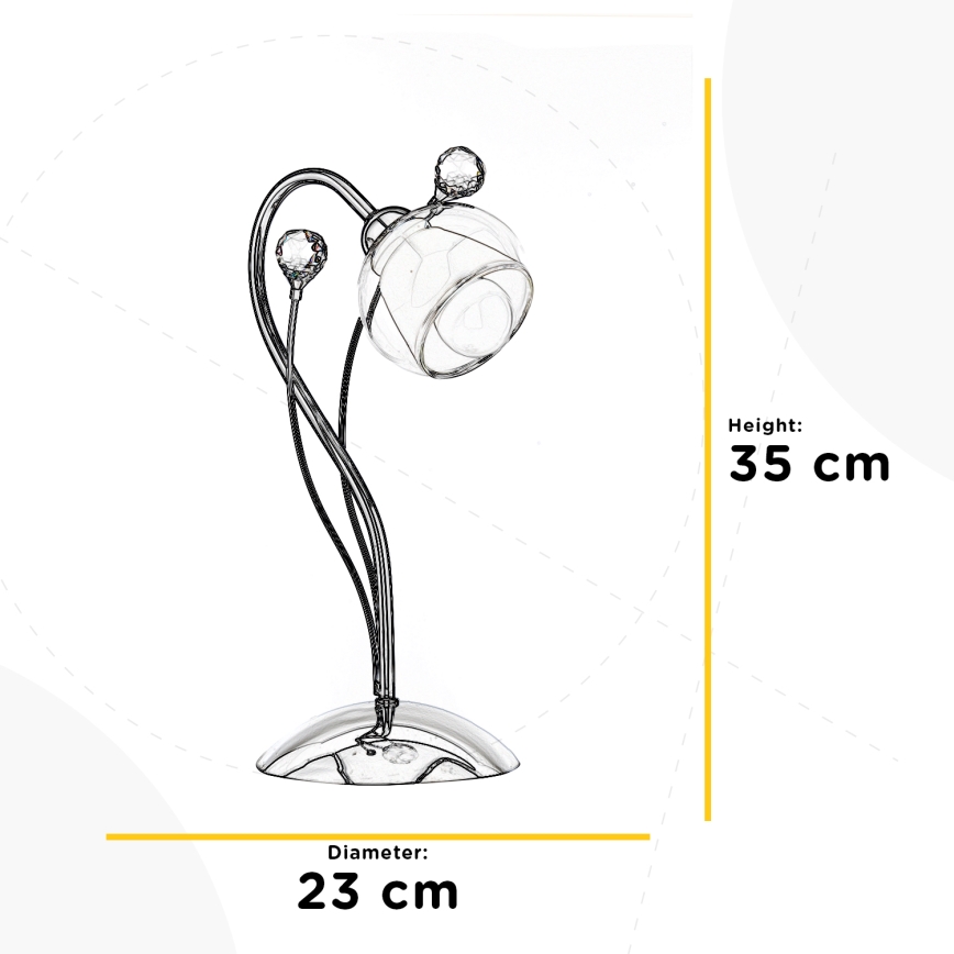 ONLI - Lampa stołowa DIAMANTE 1xE14/6W/230V 35 cm