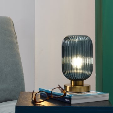 ONLI - Lampa stołowa DOROTY 1xE27/22W/230V niebieska/złota