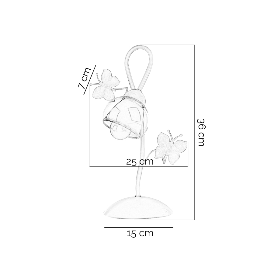 ONLI - Lampa stołowa dziecięca BUTTERFLY  1xE14/6W/230V