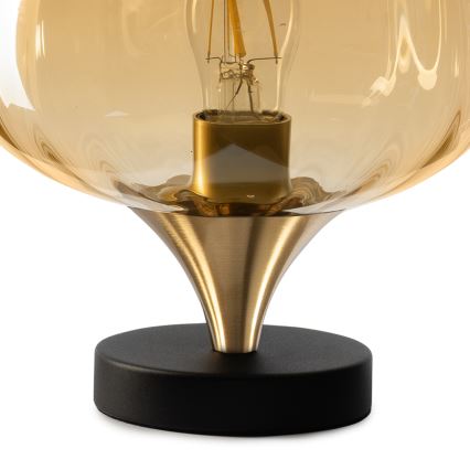 ONLI - Lampa stołowa ELIDE 1xE27/15W/230V czarna/miedziana