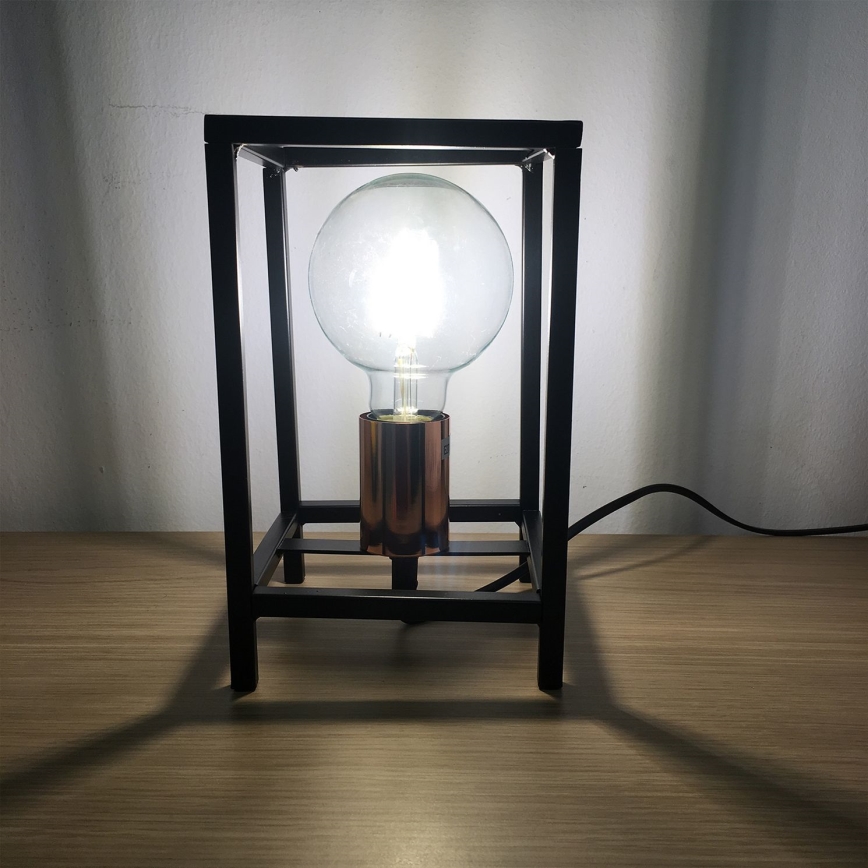 ONLI - Lampa stołowa FLOKI 1xE27/15W/230V 20 cm czarny/miedziany