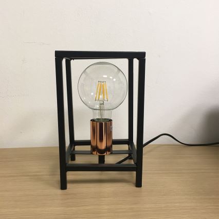 ONLI - Lampa stołowa FLOKI 1xE27/15W/230V 20 cm czarny/miedziany