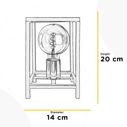 ONLI - Lampa stołowa FLOKI 1xE27/15W/230V 20 cm czarny/miedziany
