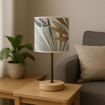 ONLI - Lampa stołowa FLORA 1xE27/22W/230V 28 cm zielony/złoty