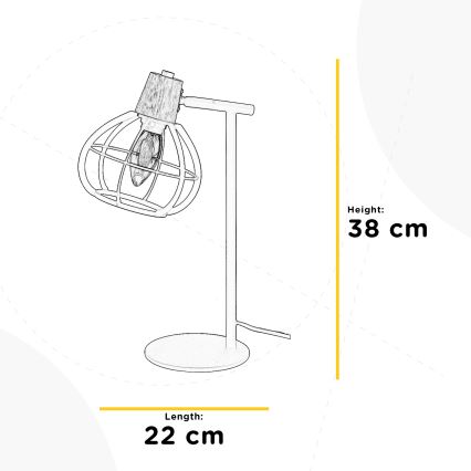 ONLI - Lampa stołowa GINGER 1xE14/6W/230V