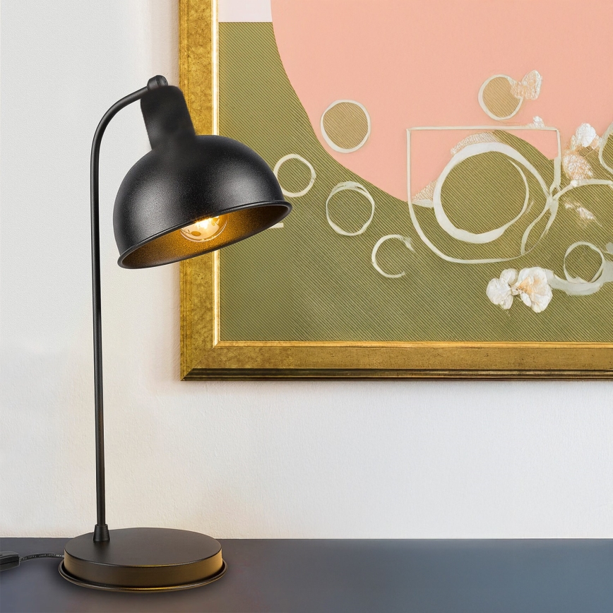 ONLI - Lampa stołowa ISTANBUL 1xE27/22W/230V 50 cm czarna