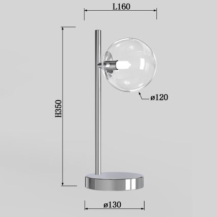 ONLI - Lampa stołowa KIMBERLY 1xG9/6W/230V 35 cm chrom błyszczący