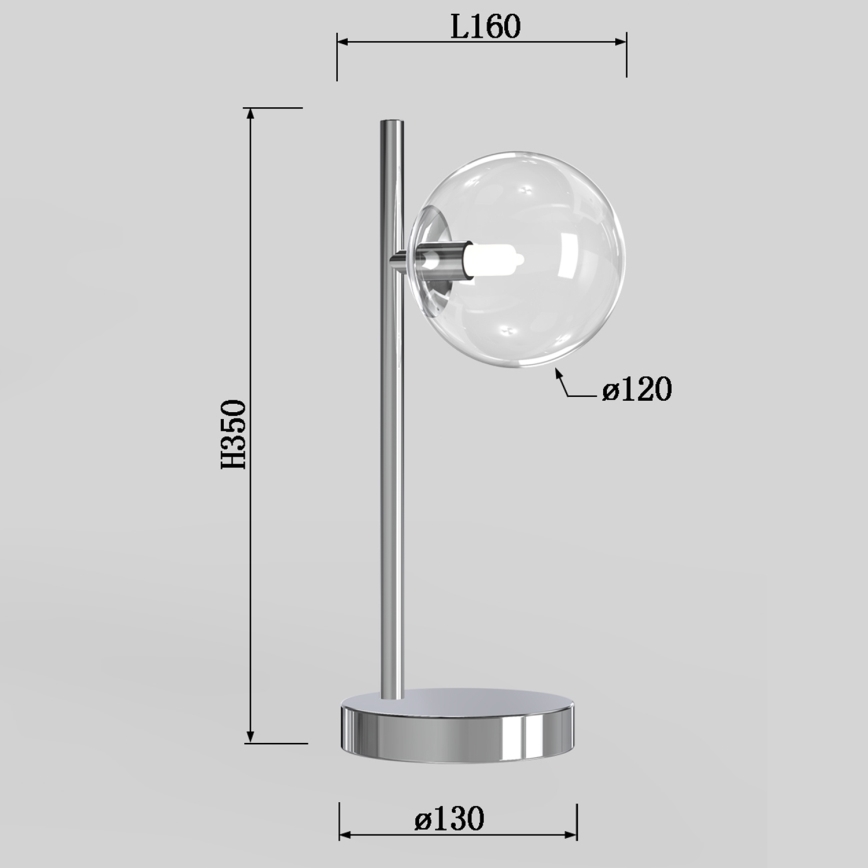 ONLI - Lampa stołowa KIMBERLY 1xG9/6W/230V 35 cm chrom błyszczący