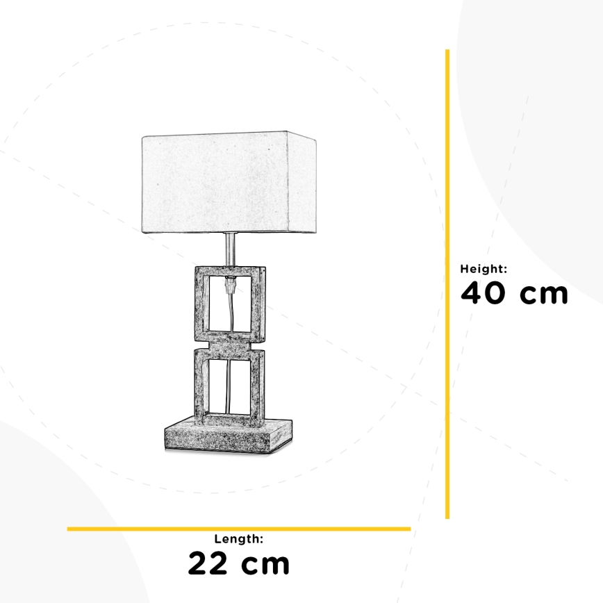 ONLI - Lampa stołowa KISAR 1xE27/22W/230V