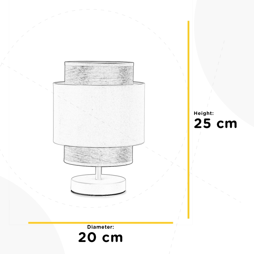 ONLI - Lampa stołowa LICIA 1xE27/22W/230V