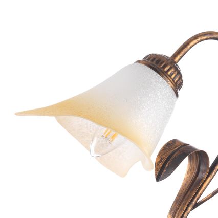 ONLI - Lampa stołowa LUCREZIA 1xE14/6W/230V brąz