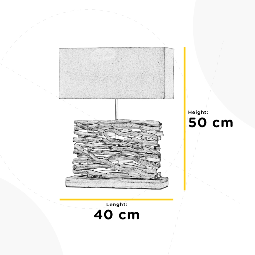 ONLI - Lampa stołowa MARICA 1xE27/22W/230V 50 cm