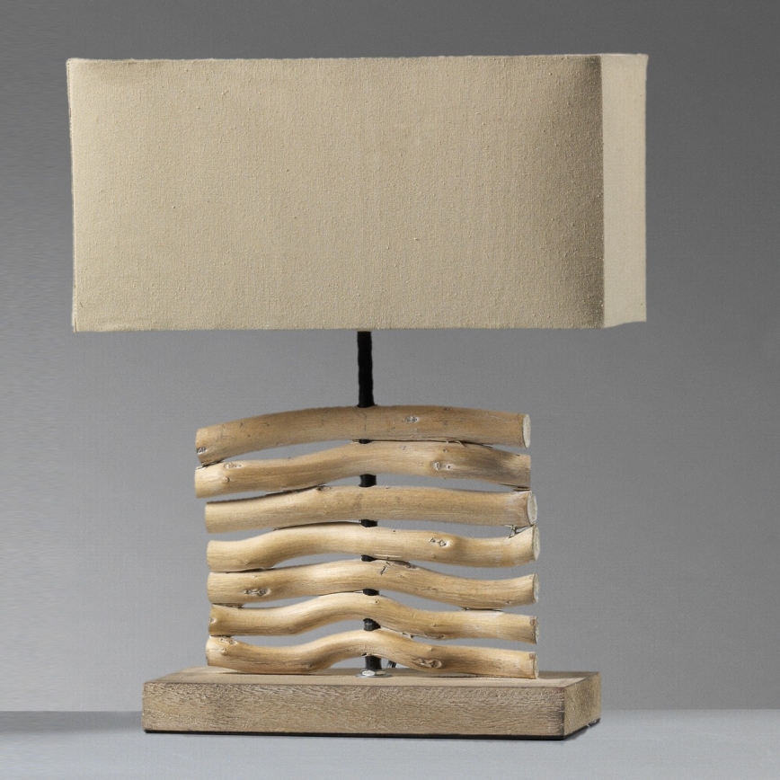 ONLI - Lampa stołowa MARICA 1xE27/22W/230V beżowa 38 cm