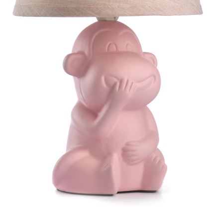 ONLI - Lampa stołowa MONKEY 1xE14/6W/230V różowa