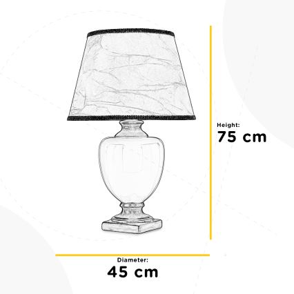 ONLI - Lampa stołowa MOZART 1xE27/22W/230V beżowe/złoty 75 cm