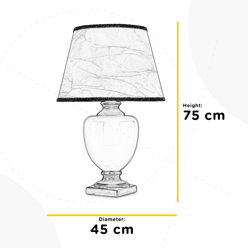 ONLI - Lampa stołowa MOZART 1xE27/22W/230V beżowe/złoty 75 cm