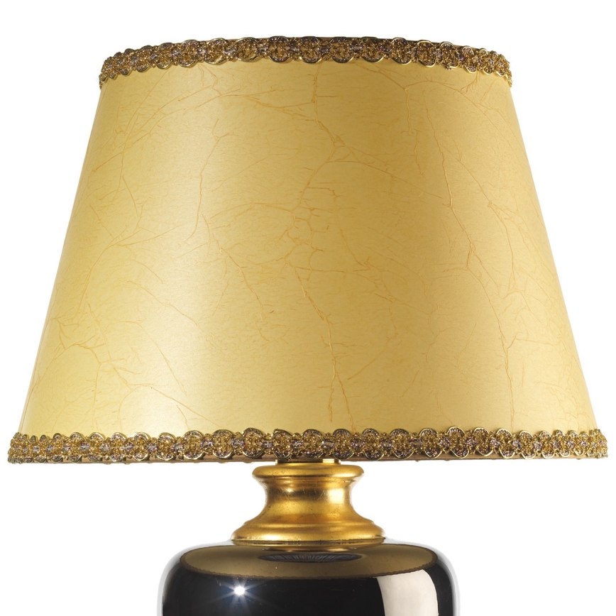 ONLI - Lampa stołowa MOZART 1xE27/22W/230V czarne/złoty 75 cm