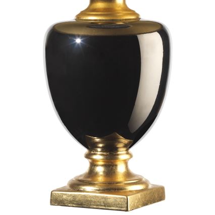 ONLI - Lampa stołowa MOZART 1xE27/22W/230V czarne/złoty 75 cm