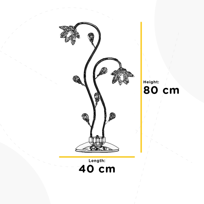 ONLI - Lampa stołowa NINFEA 2xG9/6W/230V 80 cm