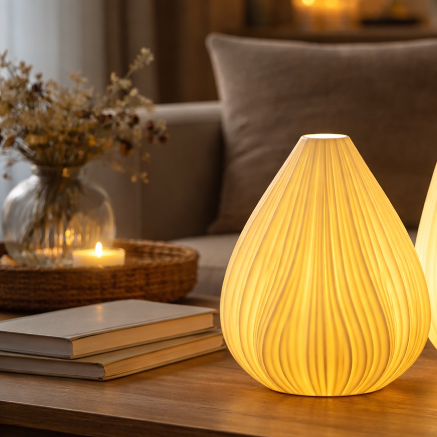 ONLI - Lampa stołowa NUVIA 1xE14/6W/230V 25 cm biała