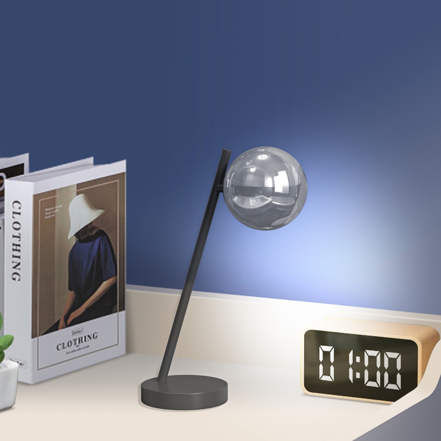 ONLI - Lampa stołowa PALOMA 1xG9/10W/230V 38,5 cm czarny/dymny