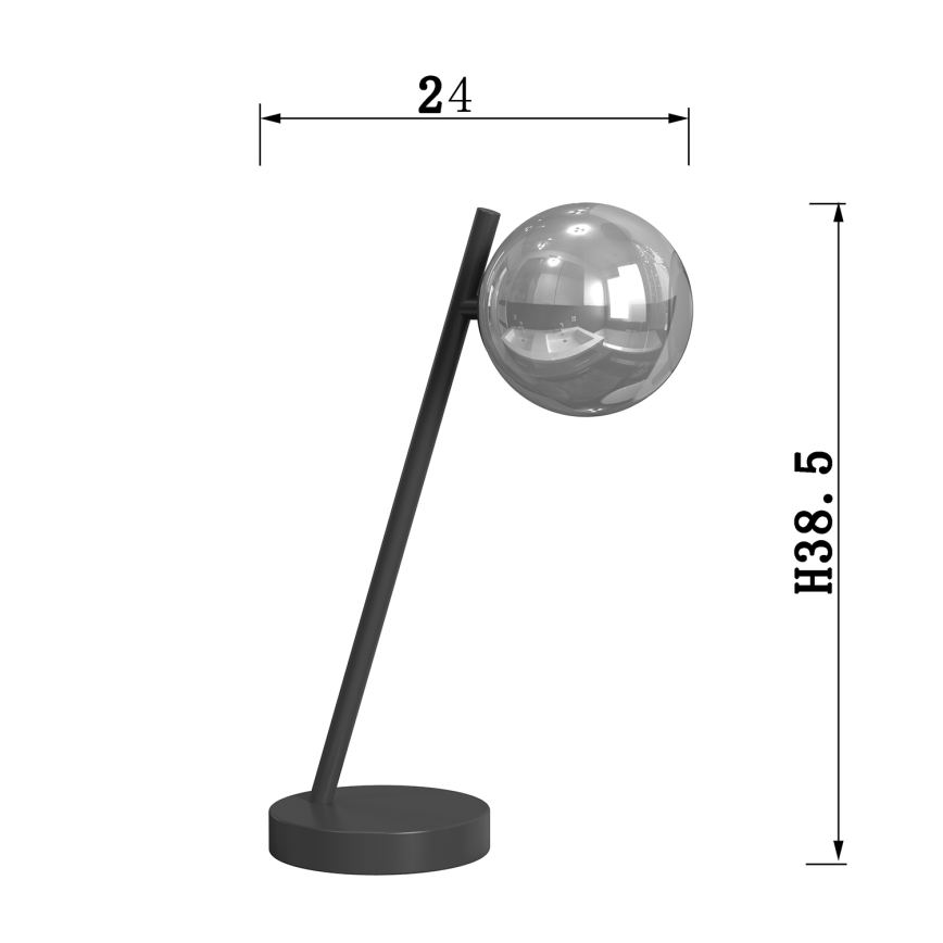 ONLI - Lampa stołowa PALOMA 1xG9/10W/230V 38,5 cm czarny/dymny