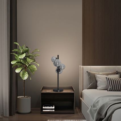 ONLI - Lampa stołowa PALOMA 4xG9/10W/230V 48 cm czarny/dymny