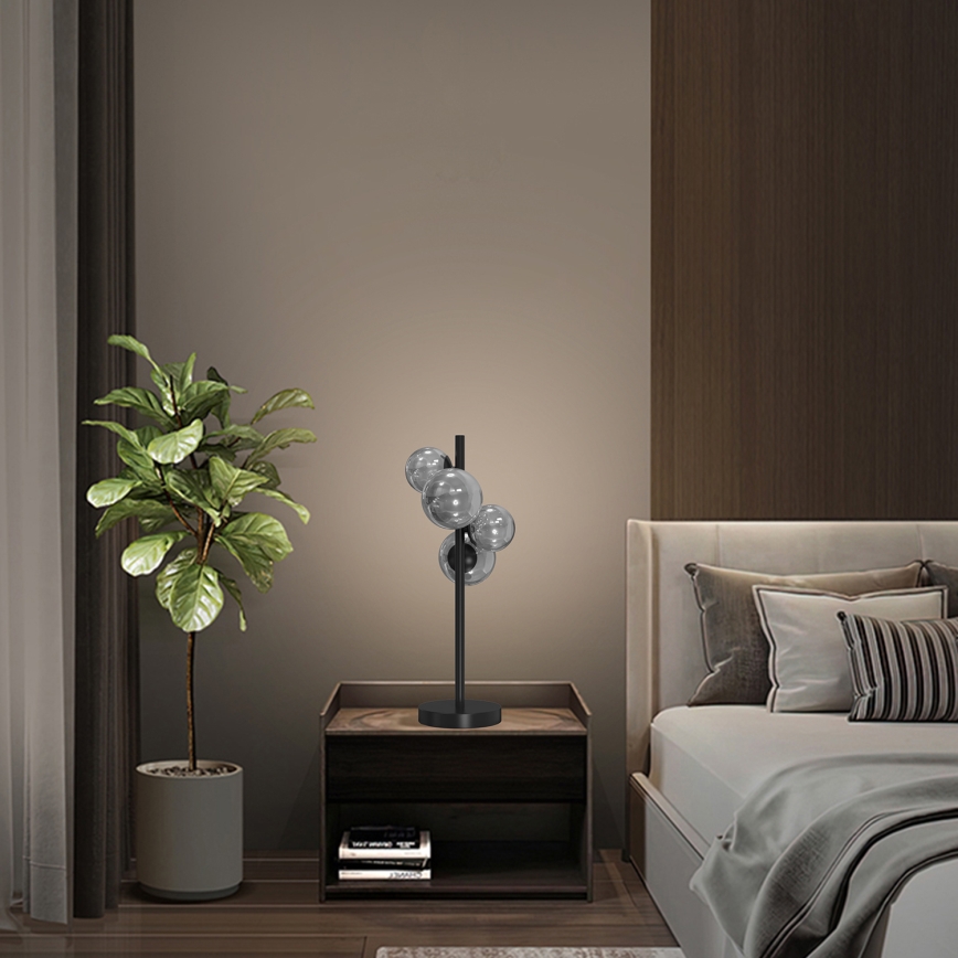 ONLI - Lampa stołowa PALOMA 4xG9/10W/230V 48 cm czarny/dymny