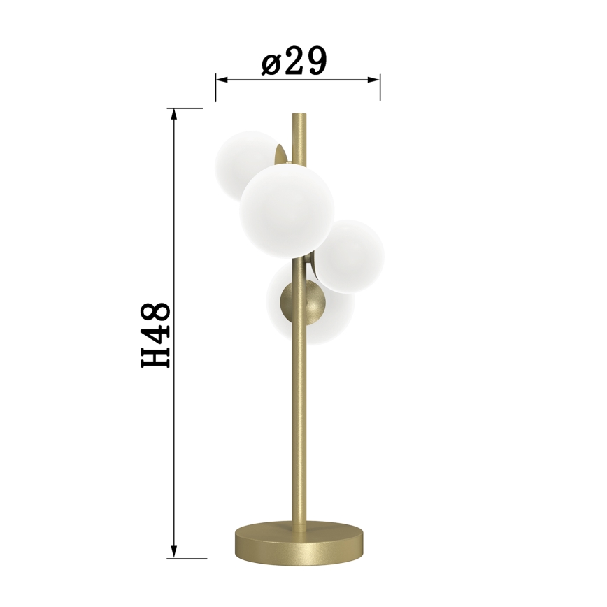ONLI - Lampa stołowa PALOMA 4xG9/10W/230V 48 cm złoty