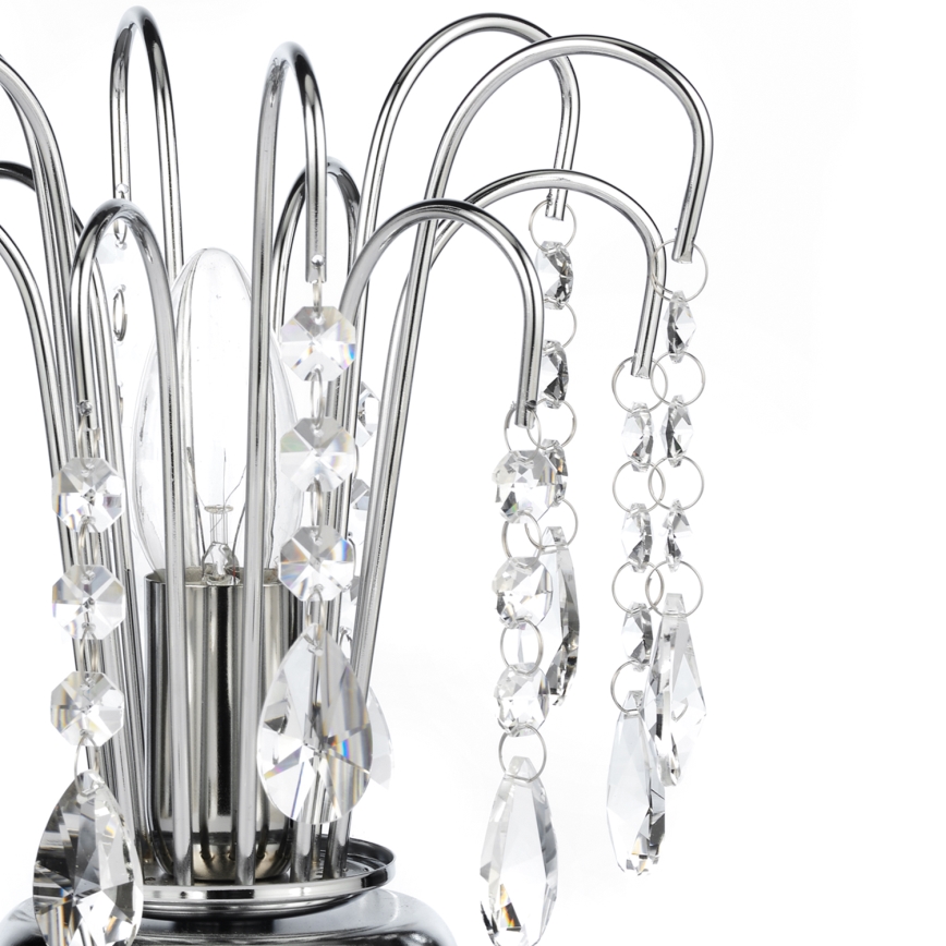 ONLI - Lampa stołowa PIOGGIA 1xE14/6W/230V śr. 16 cm chrom błyszczący