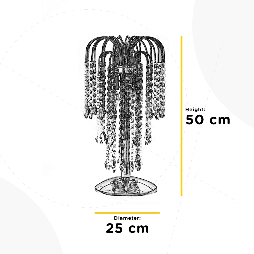 ONLI - Lampa stołowa PIOGGIA 2xE14/6W/230V złoty 50 cm