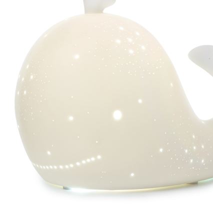 ONLI - Lampa stołowa PORCELLANA 1xE14/6W/230V 16,2 cm wieloryb