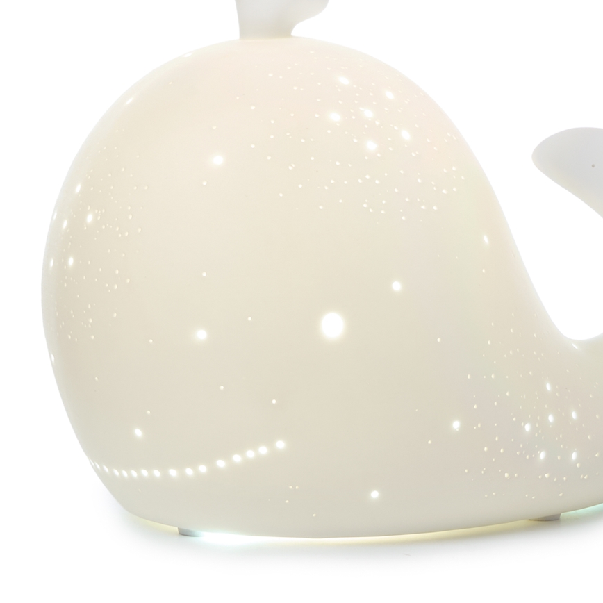 ONLI - Lampa stołowa PORCELLANA 1xE14/6W/230V 16,2 cm wieloryb