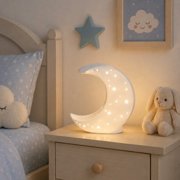 ONLI - Lampa stołowa PORCELLANA 1xE14/6W/230V 21 cm księżyc