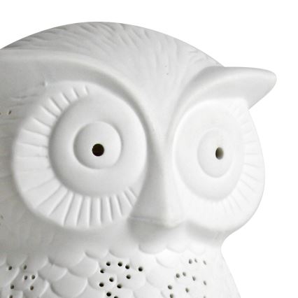 ONLI - Lampa stołowa PORCELLANA 1xE14/6W/230V 25 cm sowa