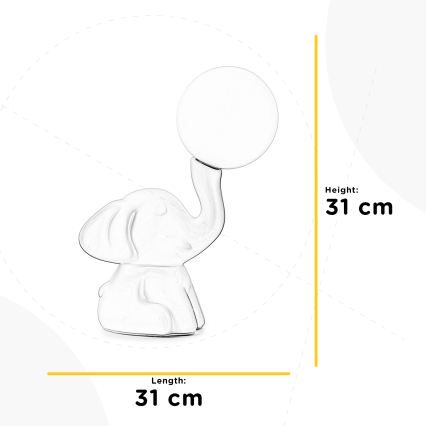 ONLI - Lampa stołowa PORCELLANA 1xG9/6W/230V 31 cm słoń