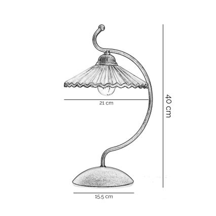 ONLI - Lampa stołowa ROSINA 1xE14/6W/230V brąz
