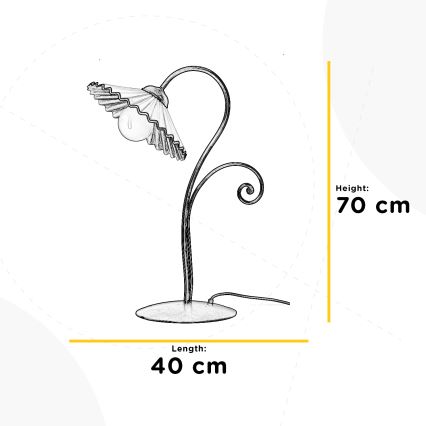 ONLI - Lampa stołowa ROSINA 1xE27/22W/230V 70 cm