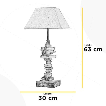 ONLI - Lampa stołowa SEREGON 1xE27/22W/230V 63 cm