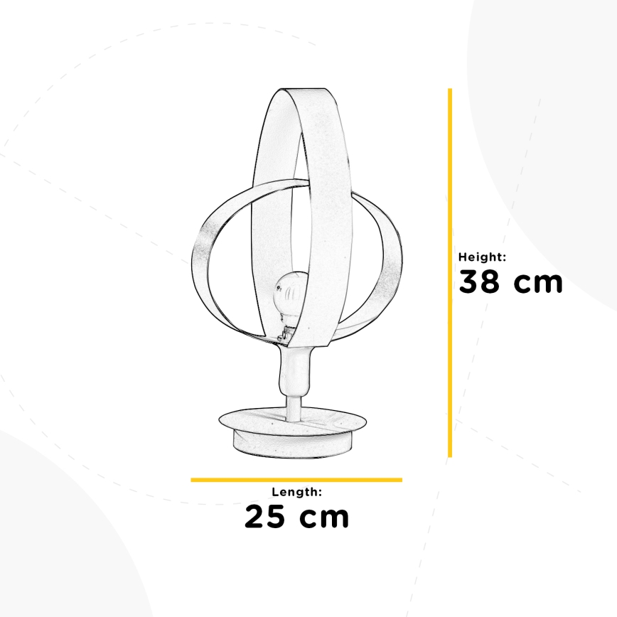 ONLI - Lampa stołowa SERENA 1xE14/6W/230V biała 38 cm