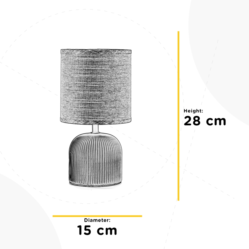 ONLI - Lampa stołowa SHELLY 1xE27/22W/230V różowa 28 cm